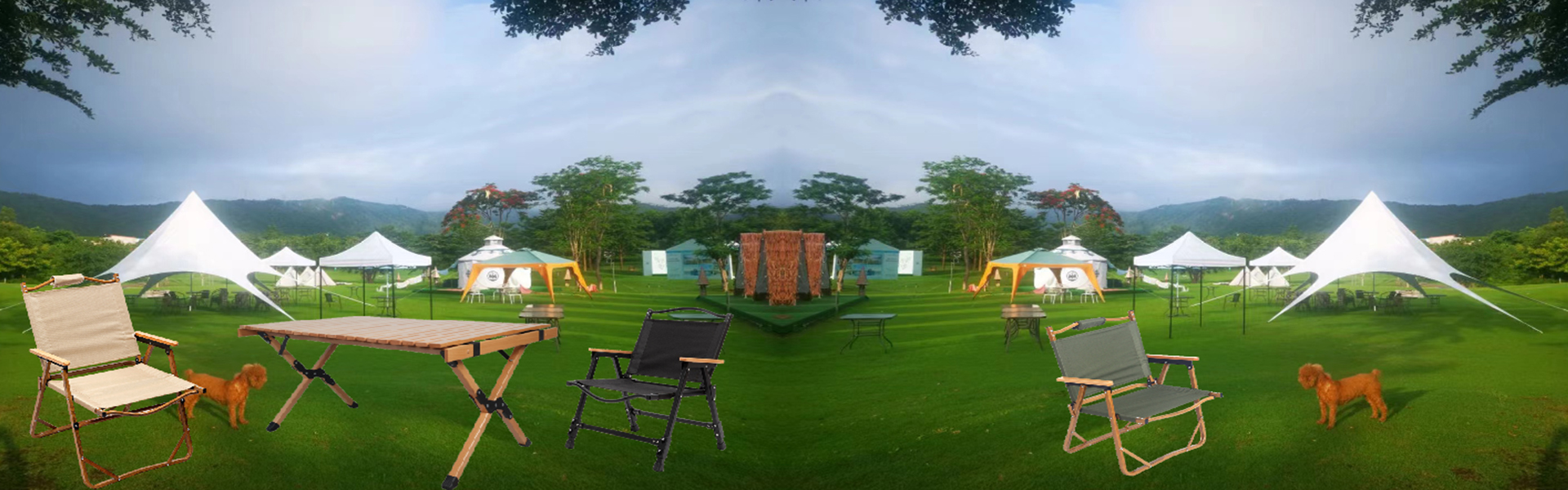 Camping Stuhl und Tisch